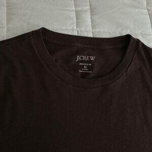 J. Crew Men's Dark Brown Broken-in Short Sleeve T-shirt